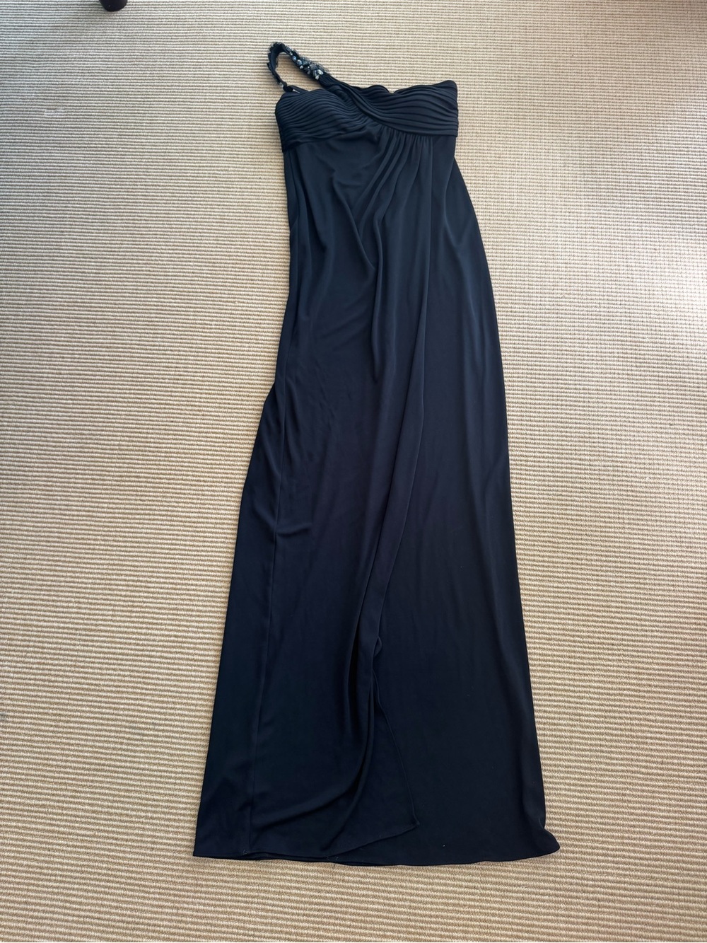 BCBGMAXAZRIA full length One-Shoulder Evening Dress